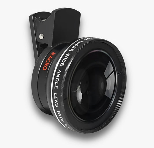 2-in-1 Phone Camera Lens Kit   0.45X Wide Angle & 15X Macro Lens