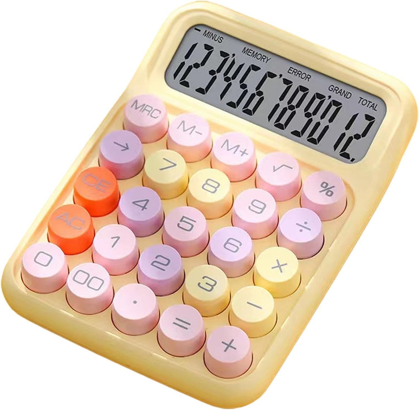 Colorful Pastel-Colored Mechanical Calculator