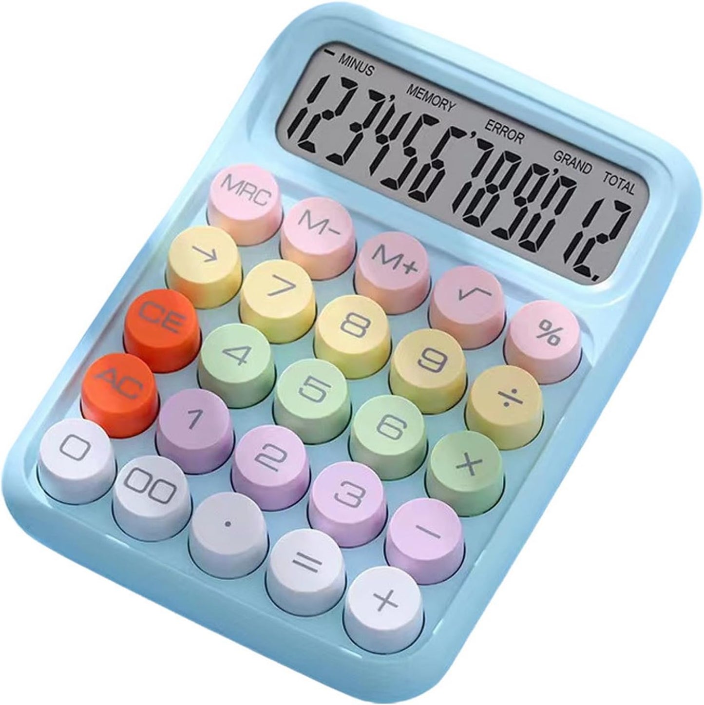 Colorful Pastel-Colored Mechanical Calculator