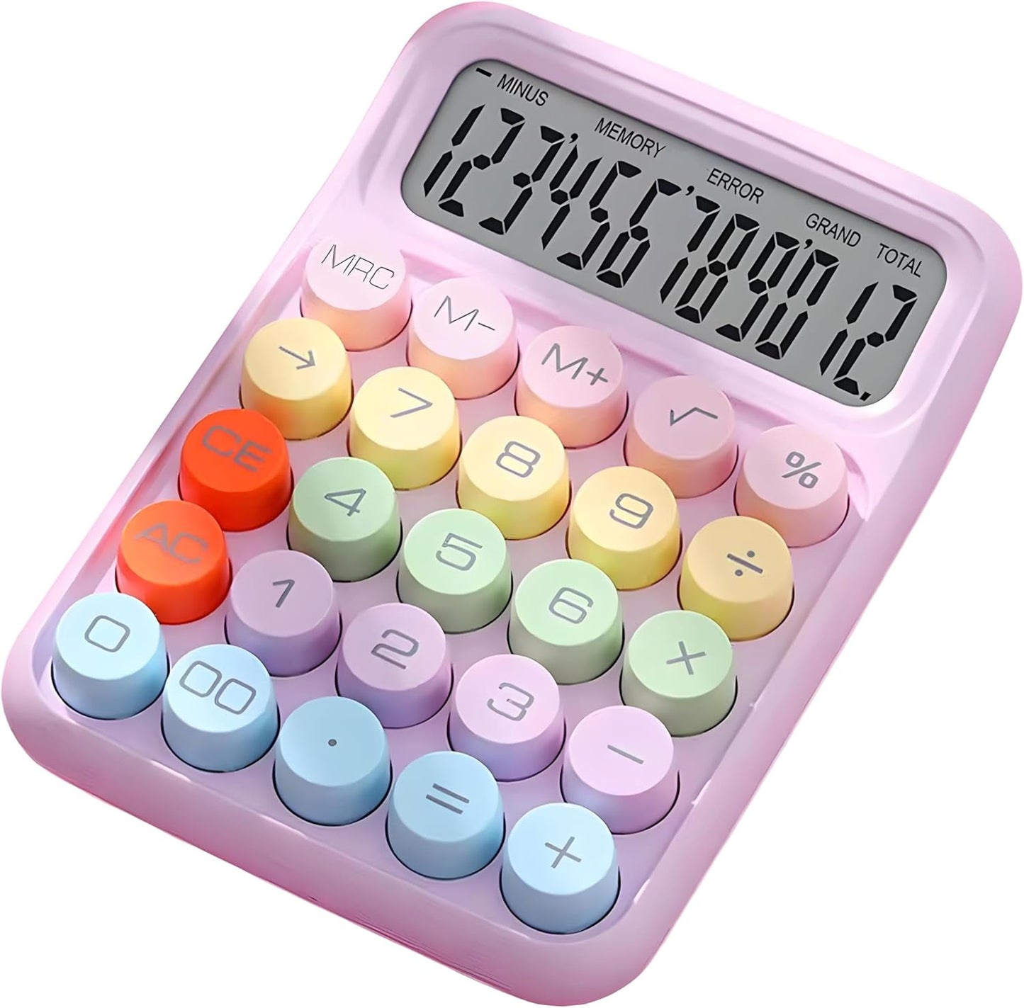 Colorful Pastel-Colored Mechanical Calculator